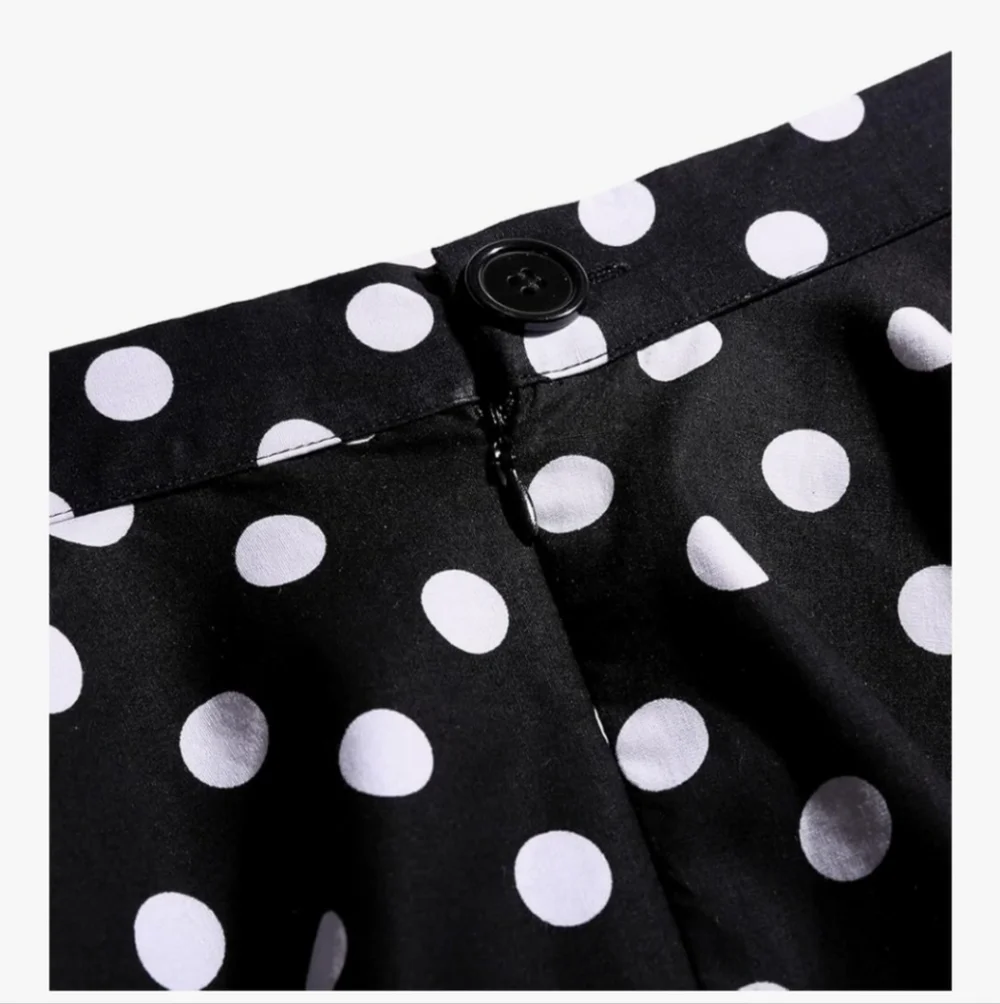 Polka Dot Flare Skirt - Black and White NWT